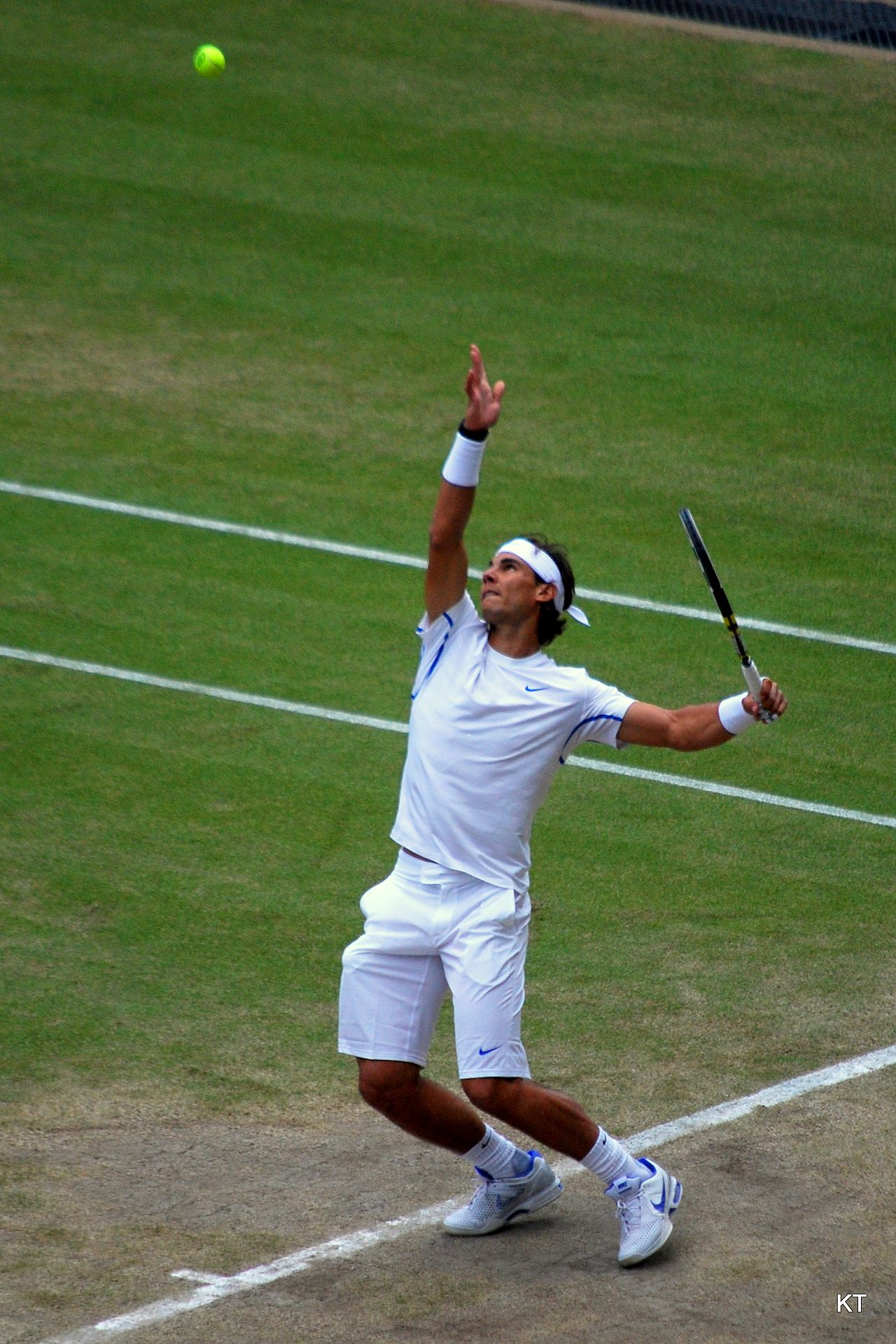 Vue d'un court de tennis